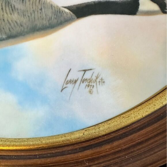 Canada Geese Larry Toschick Signed and Framed Collector Plate Limited Edition - Picture 2 of 4